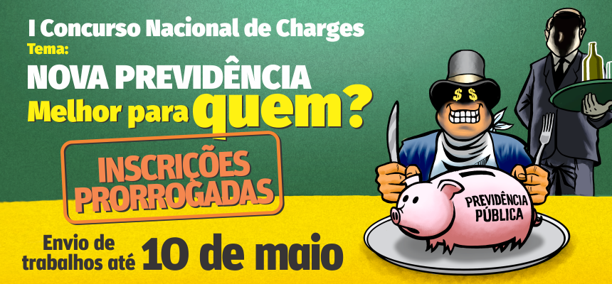 Concurso de Charges» Inscrições prorrogadas. trabalhos podem ser enviados até o dia 10 de maio
