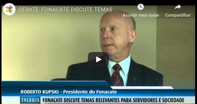 Presidente do FONACATE fala sobre o Seminário “O Papel das Carreiras de Estado na Reforma Política”.