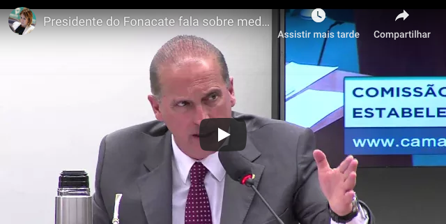 Presidente do Fonacate comenta medidas anticorrupção