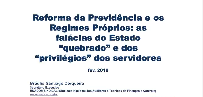 Reunião Ampliada FONASEFE-FONACATE – Reforma da Previdência