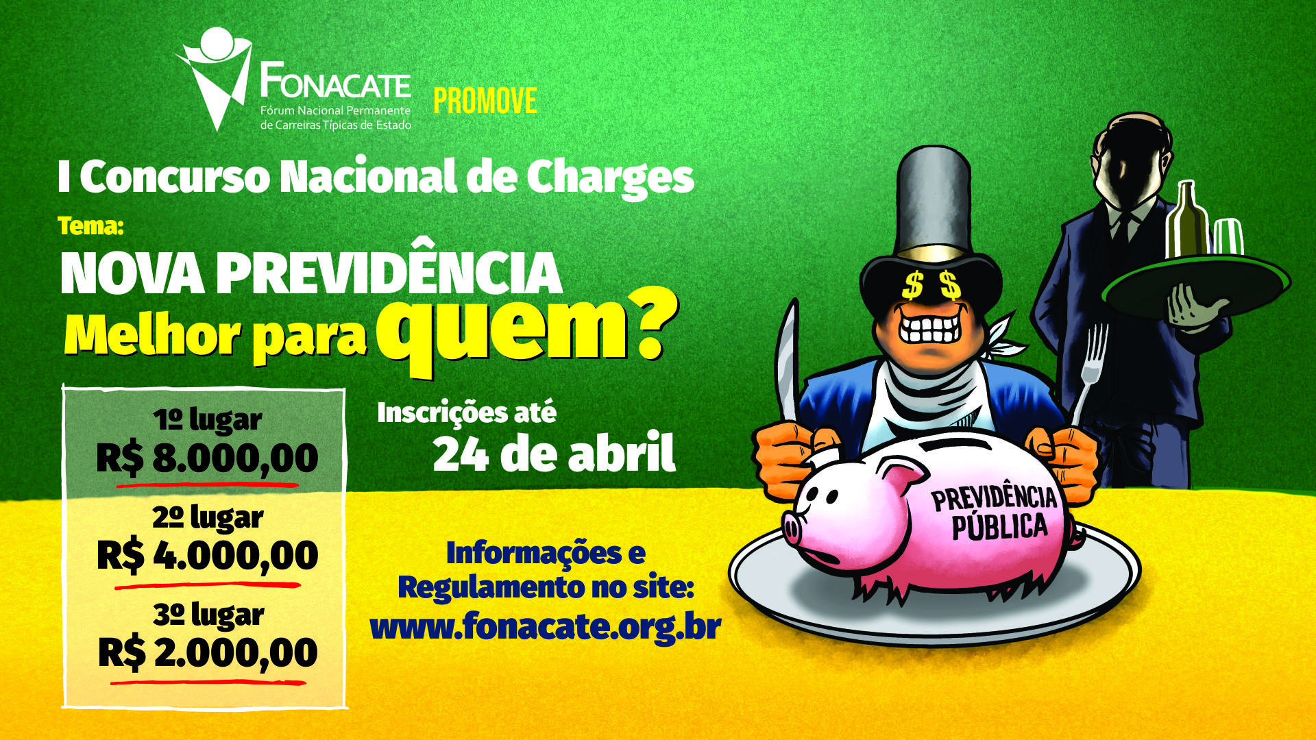 Fonacate promove concurso de Charges