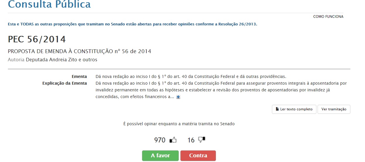 Senado abre consulta pública sobre aposentadoria por invalidez