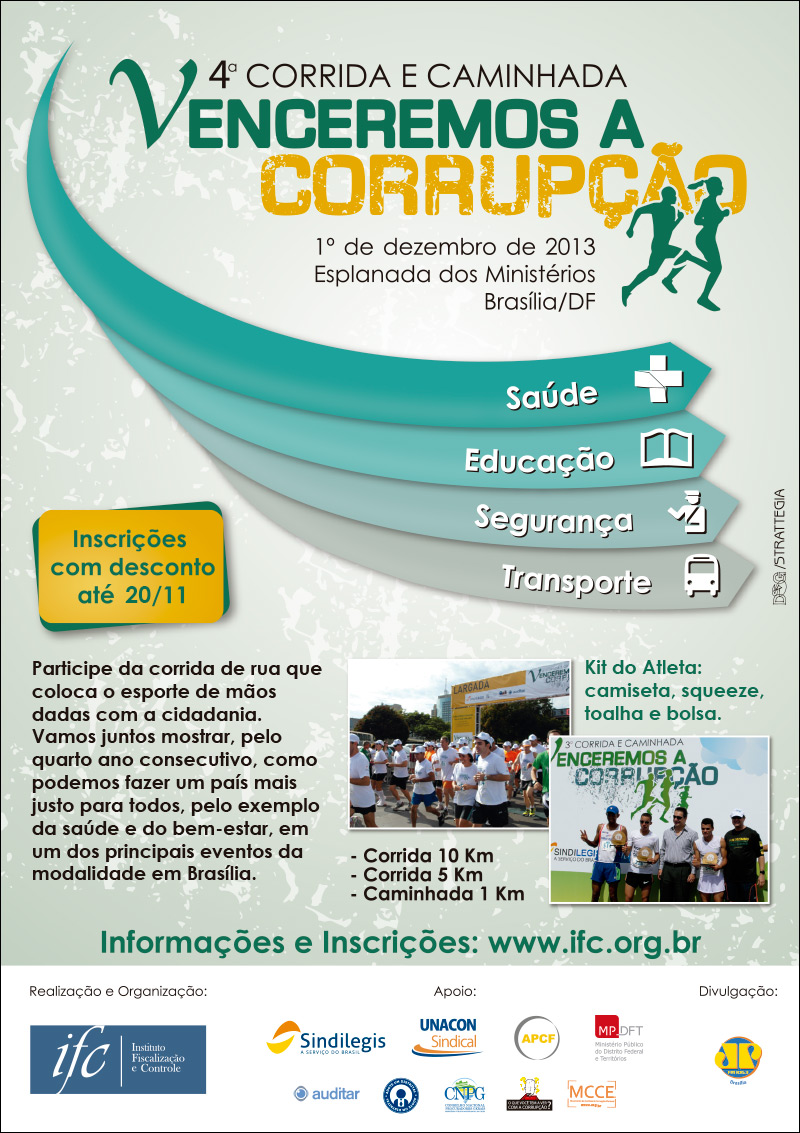 PARTICIPE: 4ª Corrida e Caminhada “Venceremos a Corrupção”