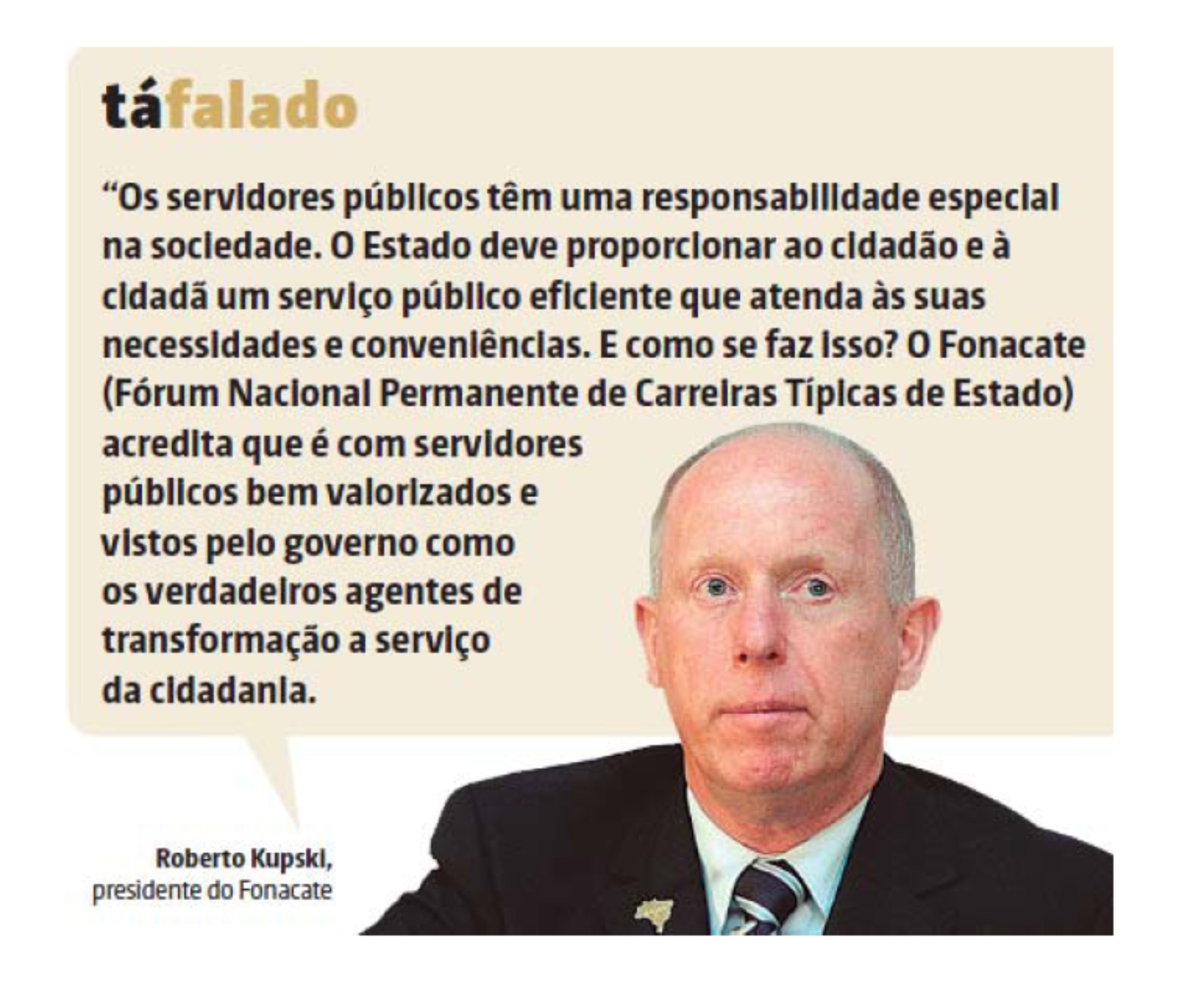 [NA MÍDIA] Presidente do FONACATE é destaque na coluna Ponto do Servidor