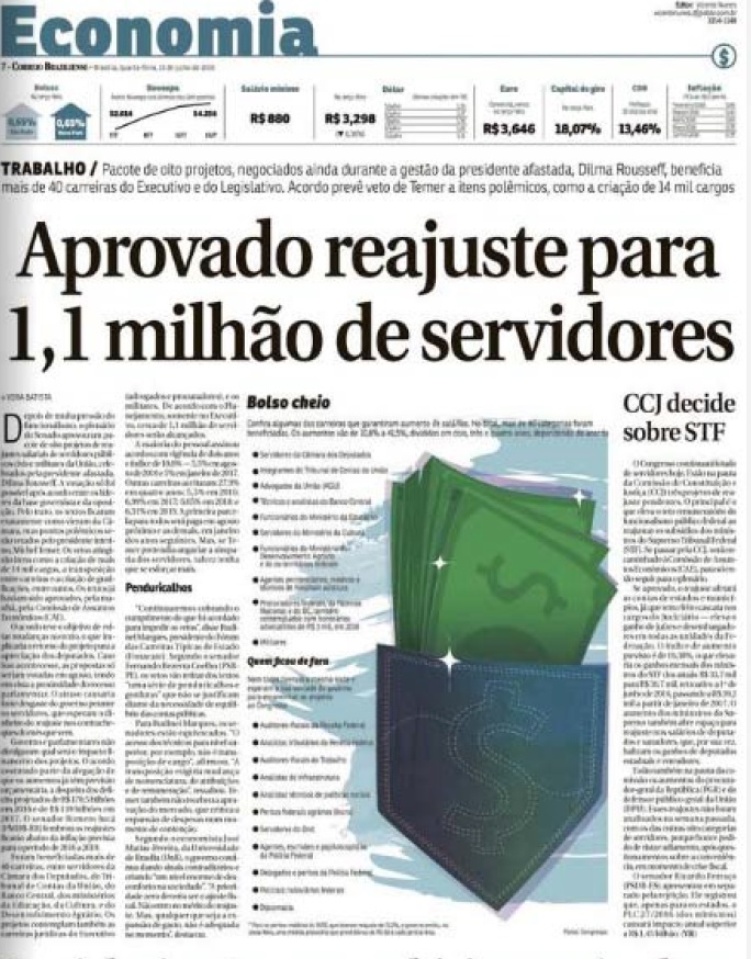 [FONACATE NA MÍDIA] Trabalho» Aprovado reajuste para 1,1 milhão de servidores
