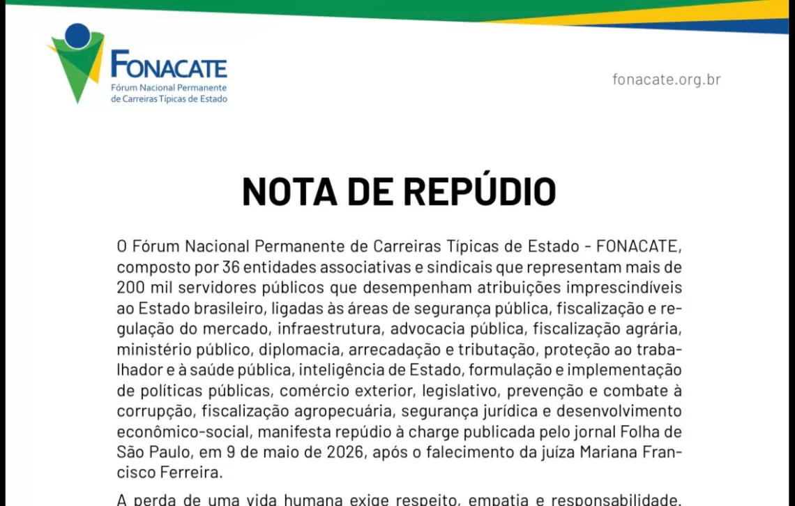 Nota de Repúdio» Fonacate repudia charge da Folha e denuncia desumanização diante de tragédia